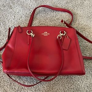 Coach Red Double Pocket Crossbody Purse